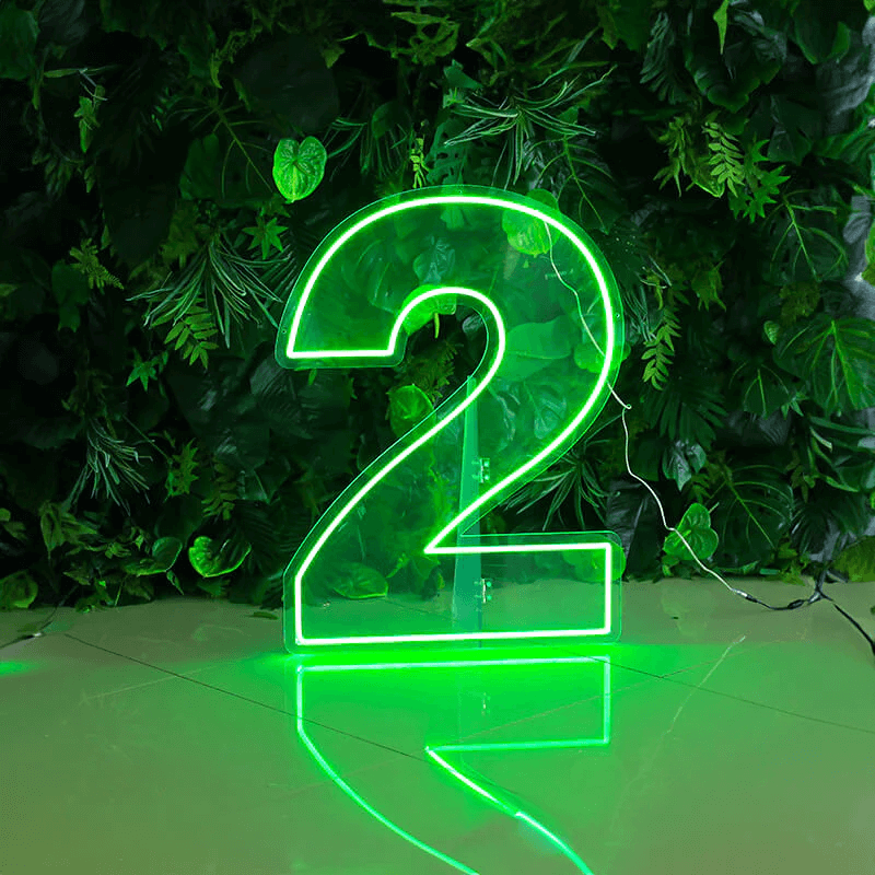 0 to 9 Number LED Neon Sign Wall Letters Light Party Decoration