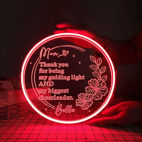 Round Neon Sign Custom Name Personalised Mother's Day Gift