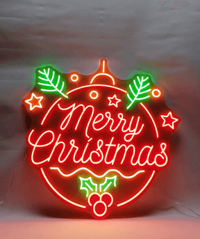 Circle Merry Christmas Neon Sign Home Party Decor Sign