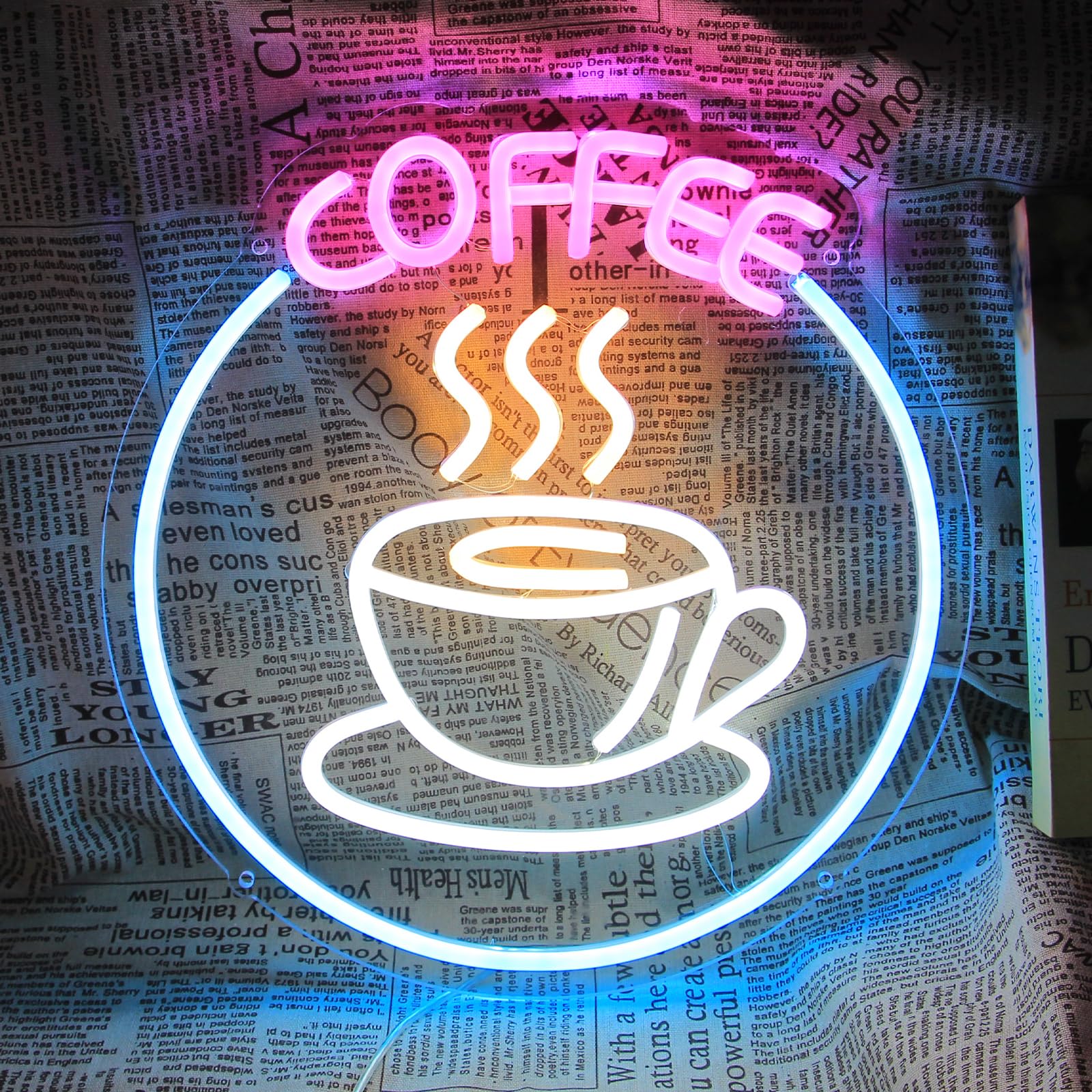 Coffee Neon Sign Round Neon Sign