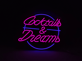 Cocktails And Dreams Neon Sign Bar Decor Neon Sign