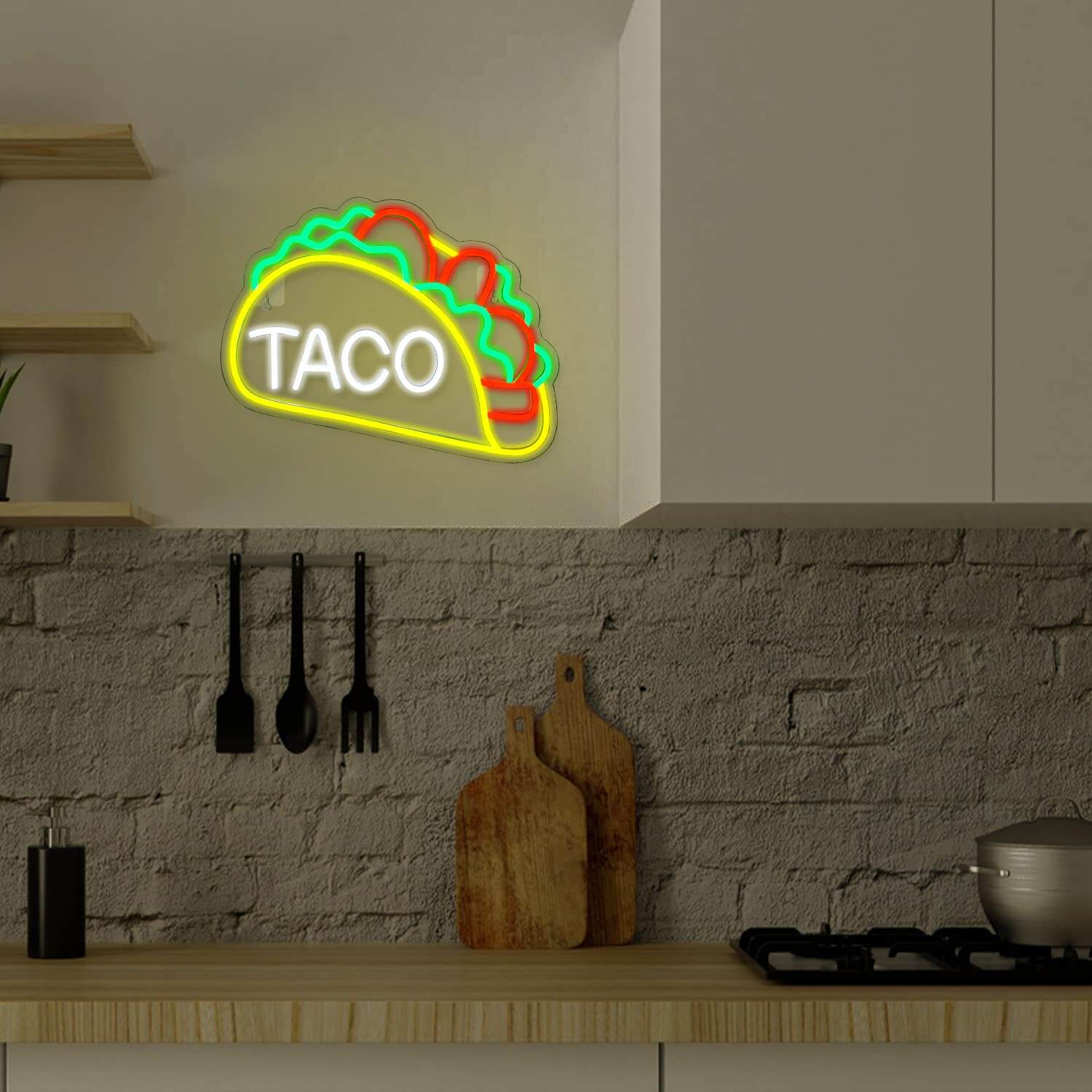 Taco Neon Sign Restaurant Wall Sign Art