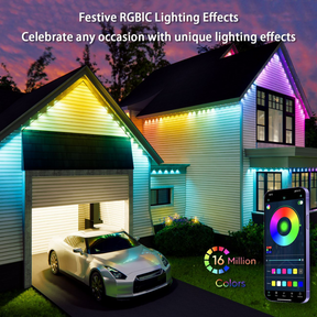 Permanent Smart RGB Outdoor Lights for Halloween  Christmas Decoration