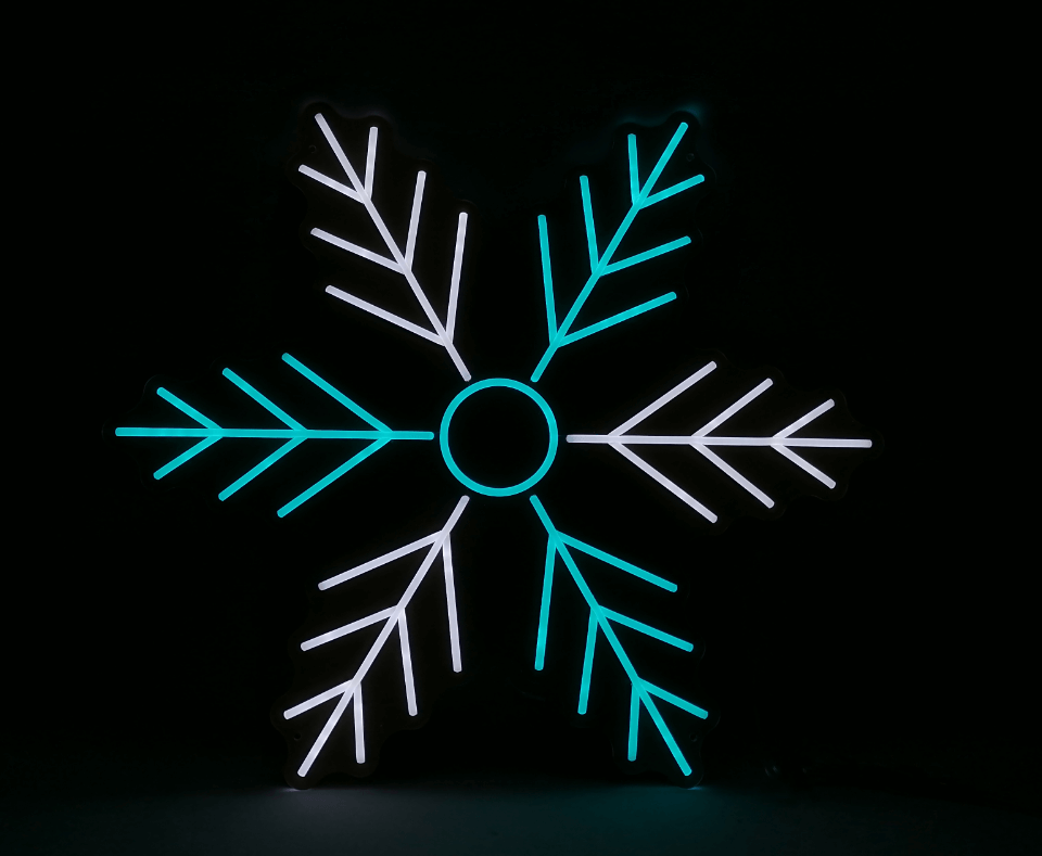 Snowflake Neon Sign Christmas Festival Decor Sign