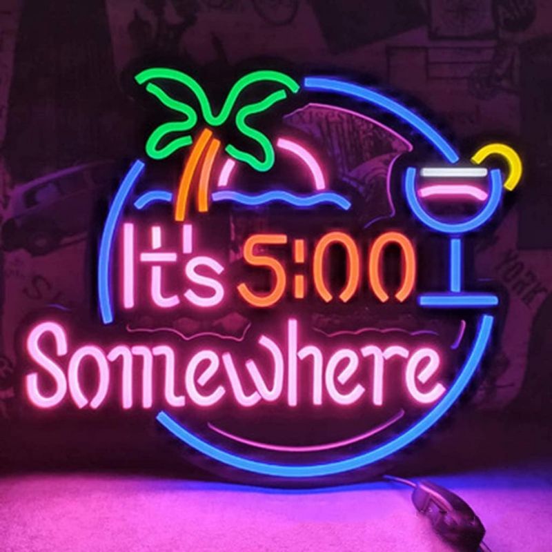 It's 5 O'clock Somewhere Neon Sign Shop Decor Neon Sign