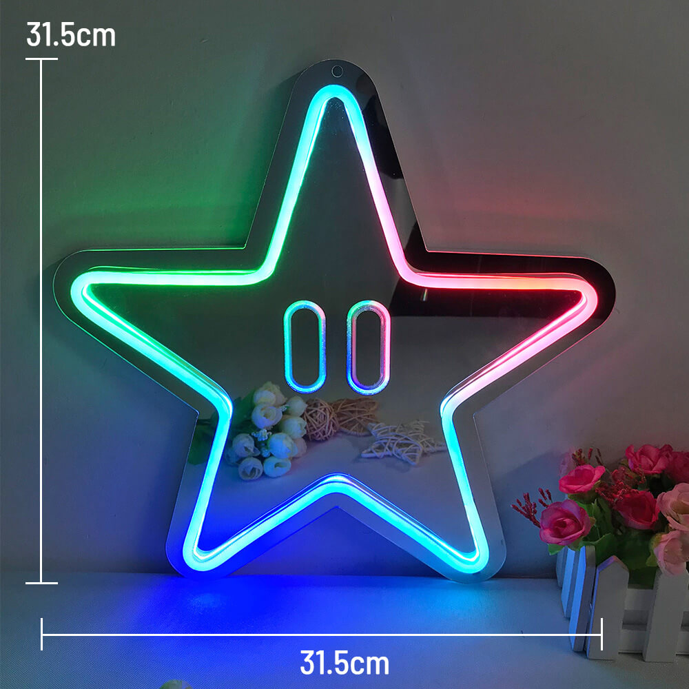 Mirror Neon Sign for Home&Shop Decor