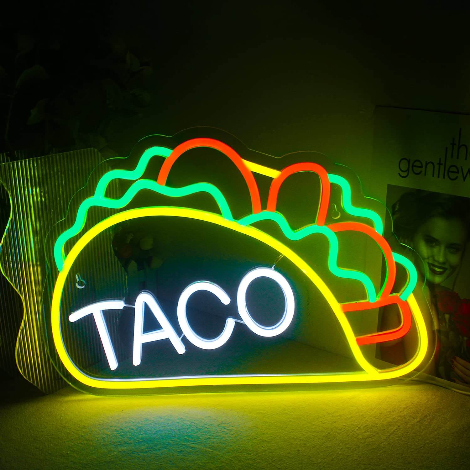 Taco Neon Sign Restaurant Wall Sign Art