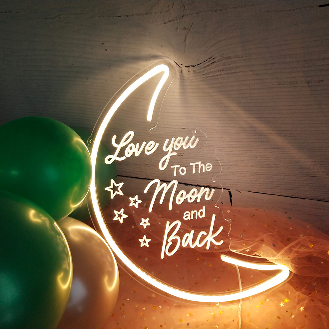 To The Moon and Back Neon Sign