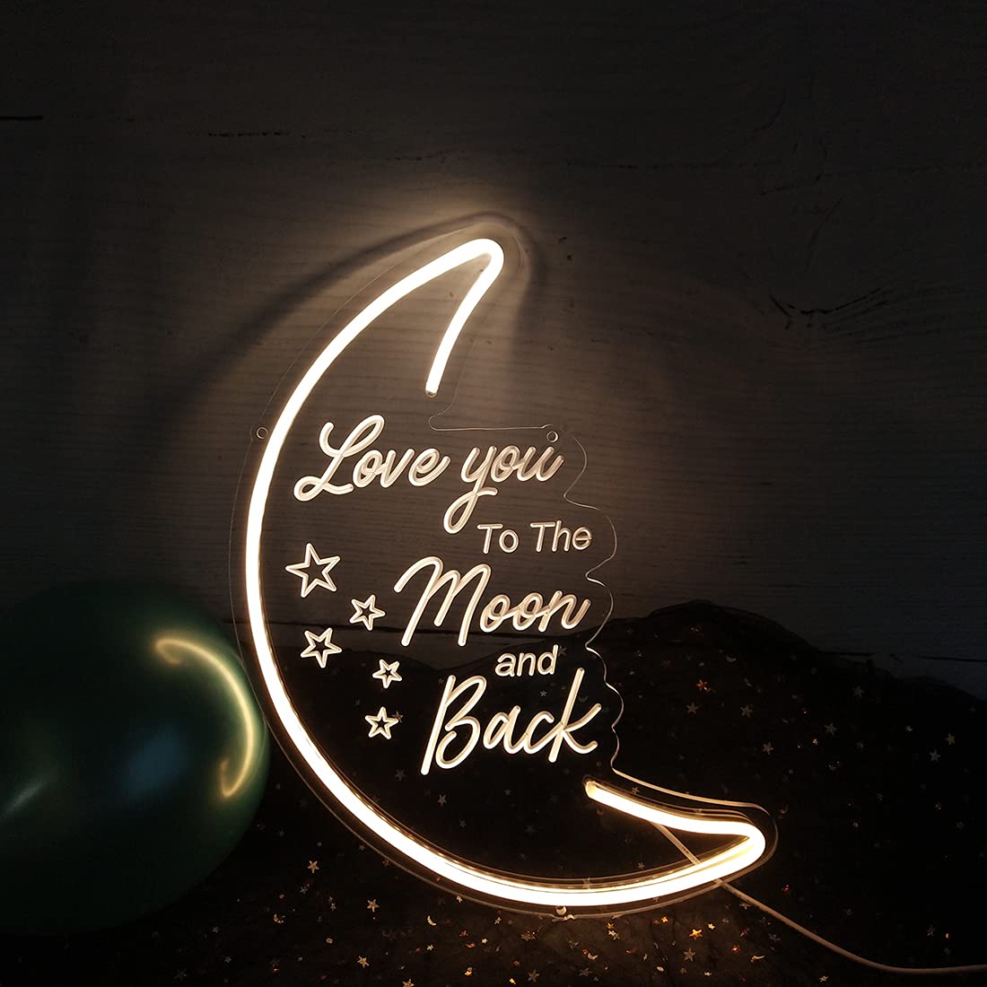 To The Moon and Back Neon Sign