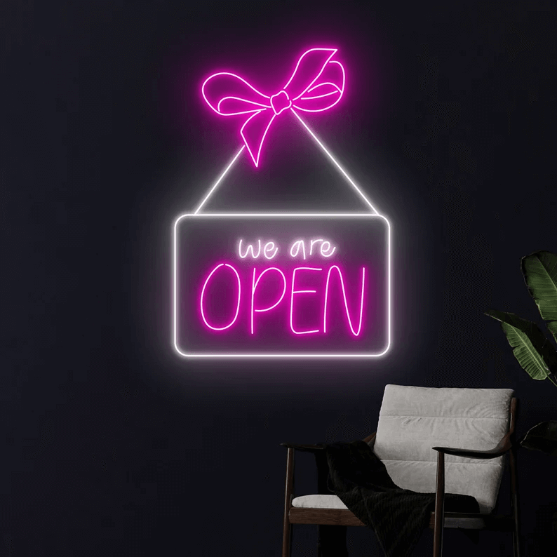 We Are Open Neon Sign Business Led Sign