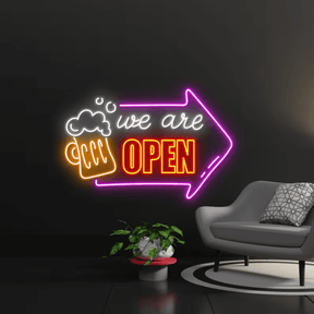 We Are Open Led Sign Beer Open Neon Sign