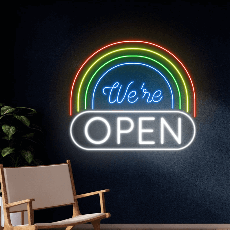 We Are Open LED Neon Sign Shop Decor Neon Sign