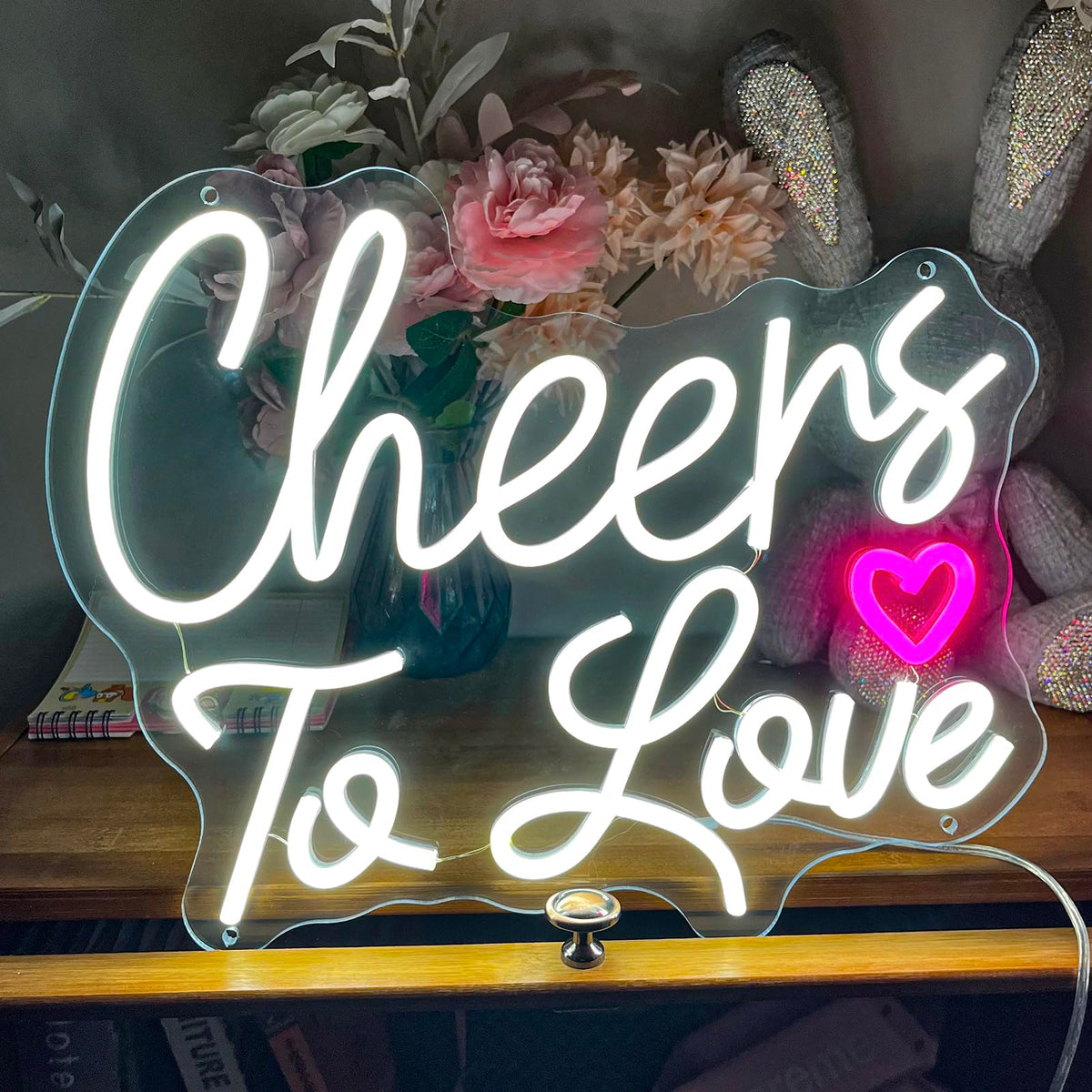 Cheers to Love Neon Sign Valentines Neon Sign