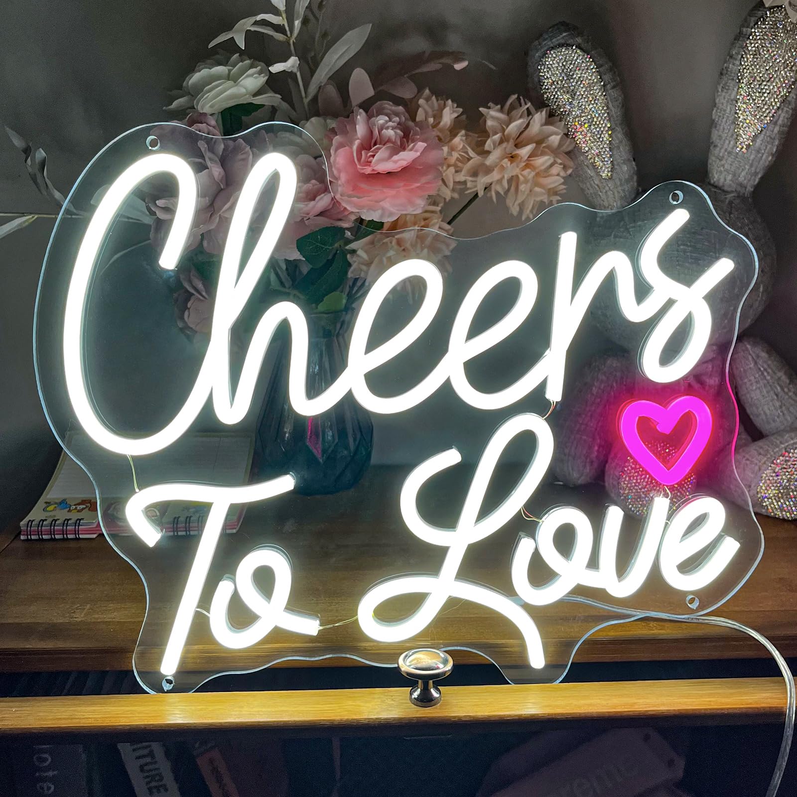 Cheers to Love Neon Sign Valentines Neon Sign