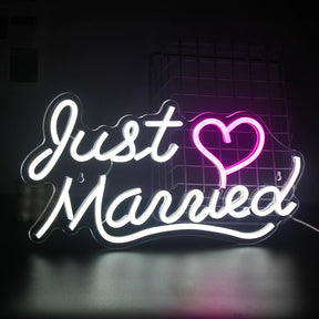 Just Married Neon Sign for Wedding Party Decor