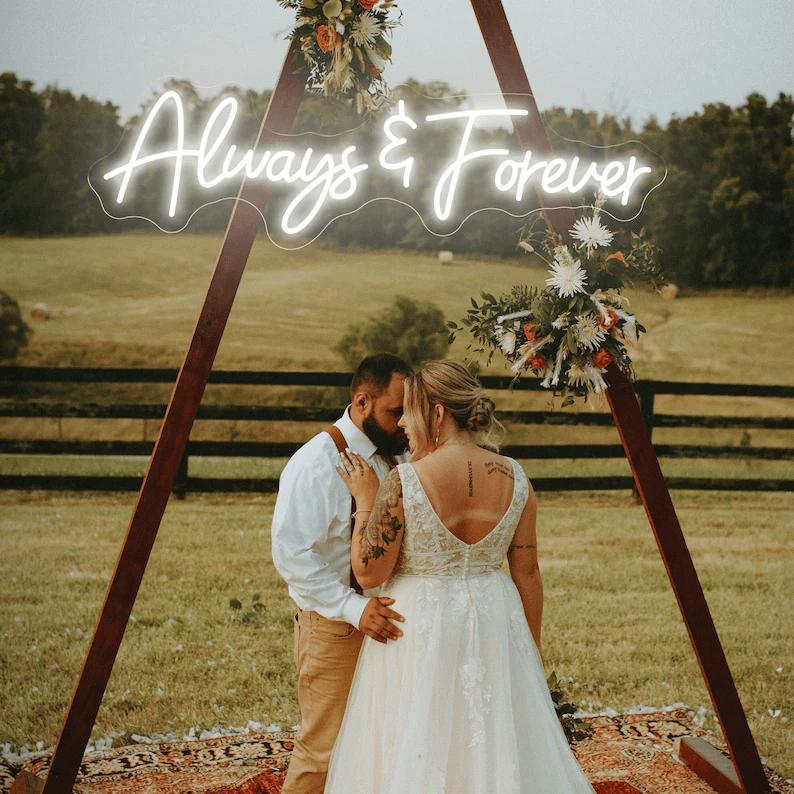 Always & Forever Led Neon Sign Wedding Party Decor