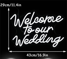 Welcome To Our Wedding Neon Sign for Wedding Party Decor