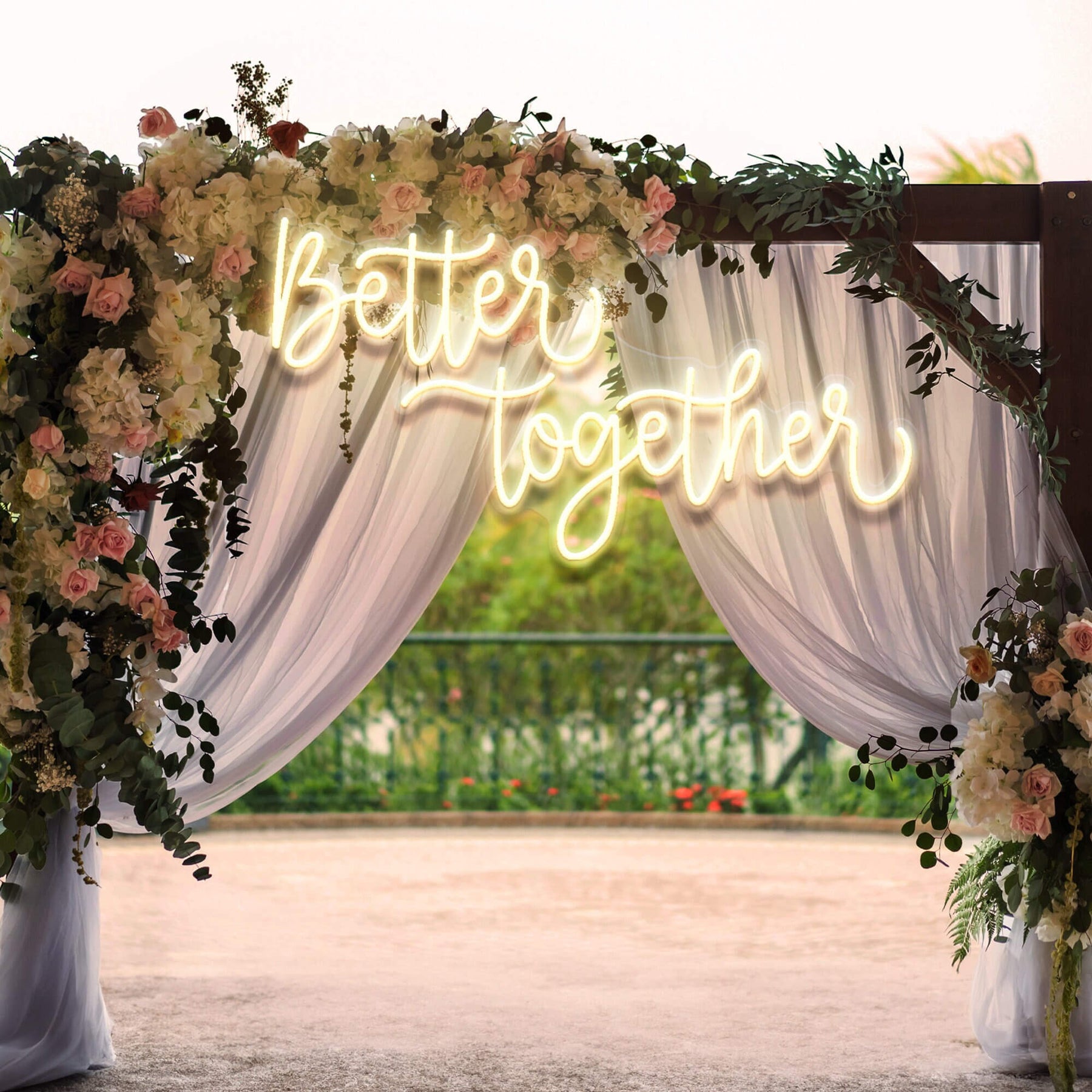 Better Together Neon Sign for Wedding Party Decor