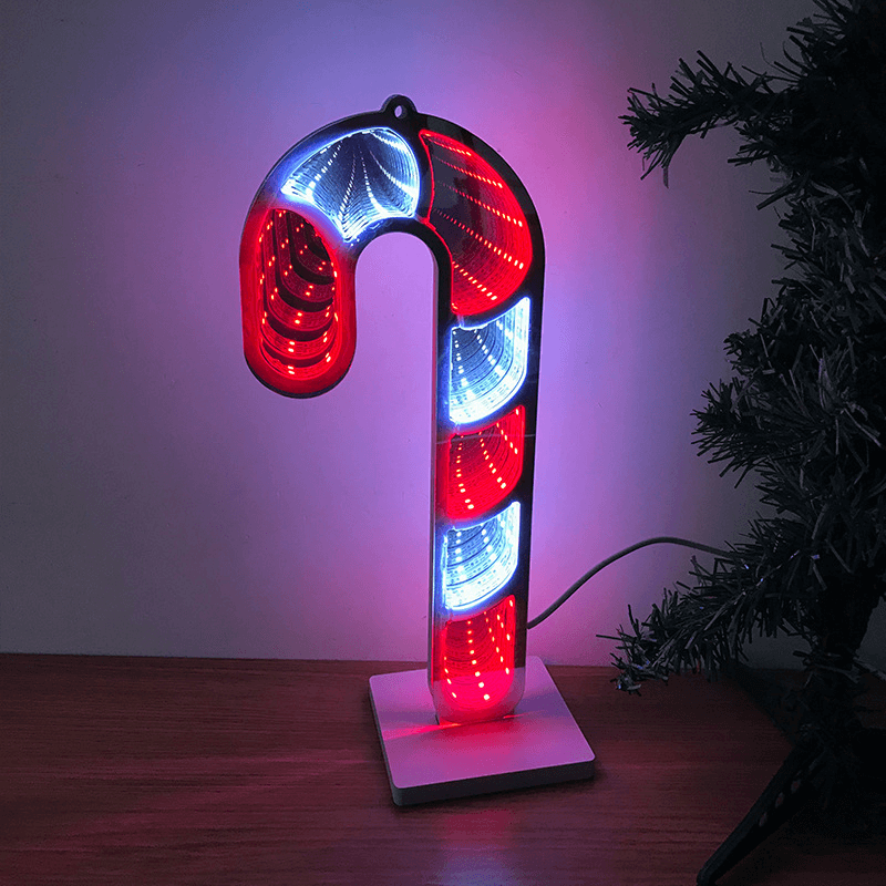 XMAS Candy Infinity Mirror Sign Christmas Festival Gift